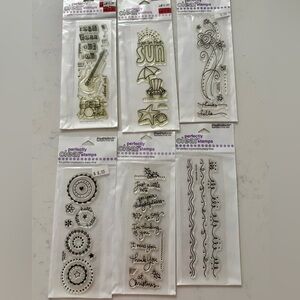 Perfectly Stampendous Clear Stamps Set with  various Designs